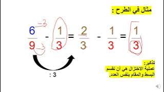 Read more about the article جمع وطرح كسور مختلفة المقامات