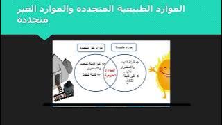 Read more about the article الموارد الطبيعية المتجددة وغير المتجددة